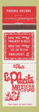 Matchbook Cover - La Placita Mexican Restaurant Phoenix AZ