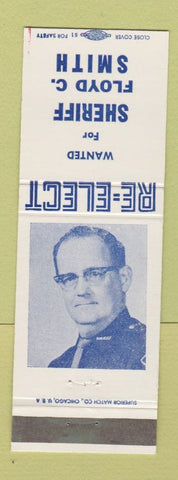 Matchbook Cover - Floyd Smith Sheriff Election