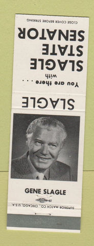 Matchbook Cover - Gene Slagle State Senator Election OH Ohio
