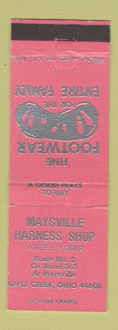 Matchbook Cover - Maysville Harness Shop Shoes Apple Creek OH