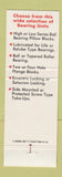 Matchbook Cover - Browning Bearing Units Columbus OH Belting & Supply