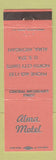 Matchbook Cover - Alma Motel MI
