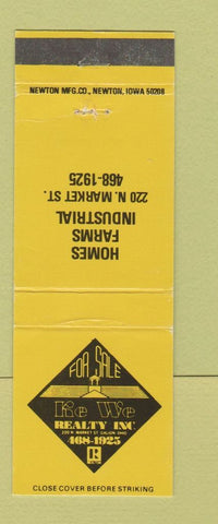 Matchbook Cover - Ke We Real Estate Home Farms Industrial Galion OH