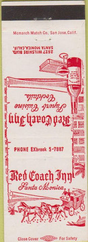 Matchbook Cover - Red Coach Inn Santa Monica CA