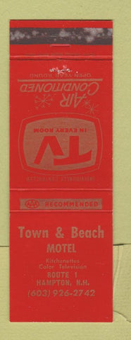 Matchbook Cover - Town and Beach Motel Hampton NH WEAR