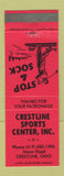 Matchbook Cover - Crestline Sports Center OH golfing RED