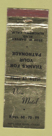 Matchbook Cover - View Motel Alhambra CA WEAR