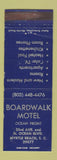 Matchbook Cover - Boardwalk Motel Myrtle Beach SC WEAR
