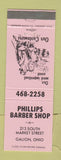 Matchbook Cover - Phillips Barber Shop Galion OH