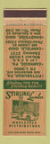 Matchbook Cover - Stirling Lumber Pittsburgh PA Carnegie Canfield OH