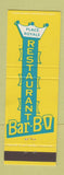 Matchbook Cover - Place Royale Restaurant BBQ St Hyacinthe QC