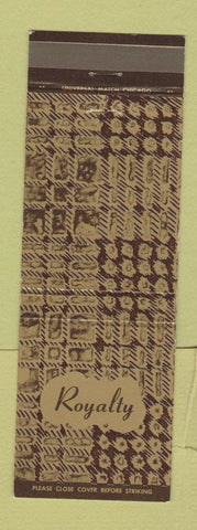 Matchbook Cover - Royalty Restaurant Lounge Chicago IL