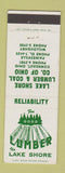 Matchbook Cover - Lake Shore Lumber Conneaut OH Painesville Willoughby