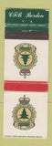Matchbook Cover - CFB Borden Canada Military Canadian WEAR