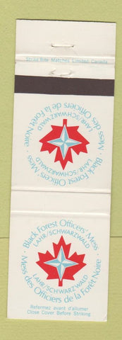Matchbook Cover - Black Forest Officers' Mess Lahr Schwarzwald Canada Military