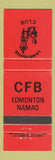Matchbook Cover - CFB Edmonton Namao AB Lamplighter Club Canada