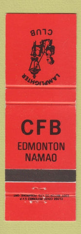 Matchbook Cover - CFB Edmonton Namao AB Lamplighter Club Canada