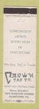 Matchbook Cover - Crown Car Company Allentown PA