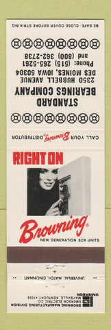 Matchbook Cover - Browning Bearings Des Moines IA