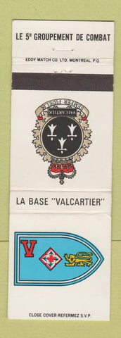Matchbook Cover - Le 5e Groupement De Combat Valcartier QC Canada Military