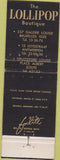 Matchbook Cover - The Lollipop Boutique Bruxelles Belgium