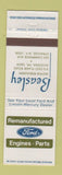 Matchbook Cover - Ford Engines Parts Beasley Motor Altoona PA Syracuse NY
