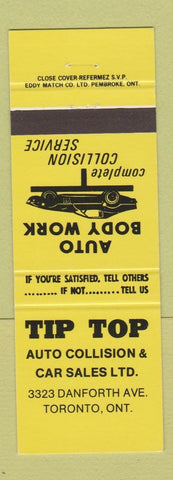 Matchbook Cover - Tip Top Auto Collision Car Sales Toronto ON