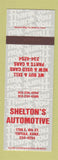 Matchbook Cover - Shelton's Automotive Car Sales auto Topeka KS