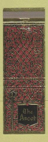 Matchbook Cover - The Ascot Restaurant Washington DC
