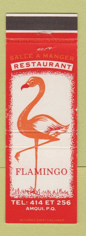 Matchbook Cover - Salle a Manger Restaurant Flamingo Amqui QC