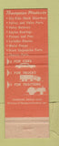 Matchbook Cover - Thompson Products Auto Parts Deactur IN