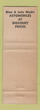 Matchbook Cover - Prior Motor Sales Chicago IL WEAR