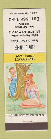 Matchbook Cover - Laurentian Motors Cars Rudy Richer Sudbury ON hillbilly