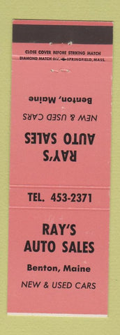 Matchbook Cover - Ray's Auto Sales New Used Benton ME