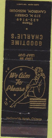 Matchbook Cover - Goodtime Charlie's Pin Up Cameron MO