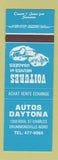 Matchbook Cover - Autos Daytona Drummondville QC used cars