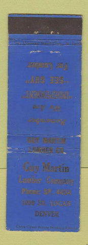 Matchbook Cover - Guy Martin Lumber Denver Colorado WEAR