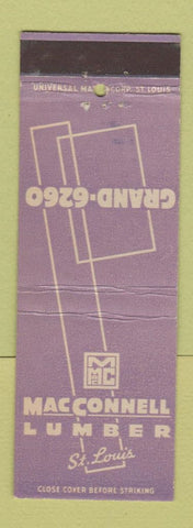 Matchbook Cover - MacConnell Lumber St Louis MO