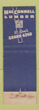 Matchbook Cover - MacConnell Lumber St Louis MO