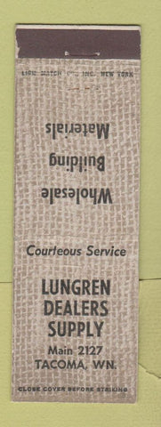Matchbook Cover - Lungren Dealers Supply Lumber Tacoma WA