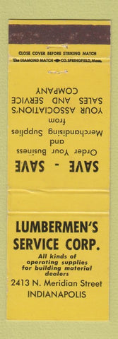 Matchbook Cover - Lumbermen's Service Corp lumber Indianapolis IN