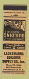Matchbook Cover - Lackawanna Builders Supply Lumber NY PEACH
