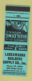 Matchbook Cover - Lackawanna Builders Supply Lumber NY TEAL