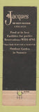 Matchbook Cover - Jacques French Restaurant Chicago IL