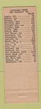 Matchbook Cover - Fairway Restaurant Decatur IN