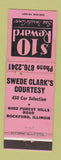 Matchbook Cover - Swede Clark's Used Cars Rockford IL WORN