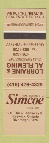 Matchbook Cover - Simcoe Real Estate ON