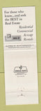 Matchbook Cover - Scattergood Real Estate Vero Beach FL