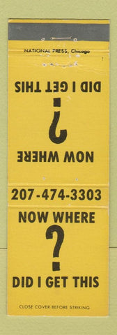 Matchbook Cover - Whittemore's Real Estate Skowhegan ME