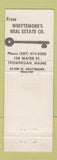Matchbook Cover - Whittemore's Real Estate Skowhegan ME